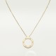 LOVE L420mm/D16mm necklace Yellow gold