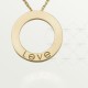 LOVE L420mm/D16mm necklace Yellow gold