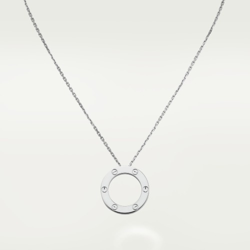 LOVE L420mm-D16mm necklace White gold