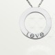 LOVE L420mm-D16mm necklace White gold