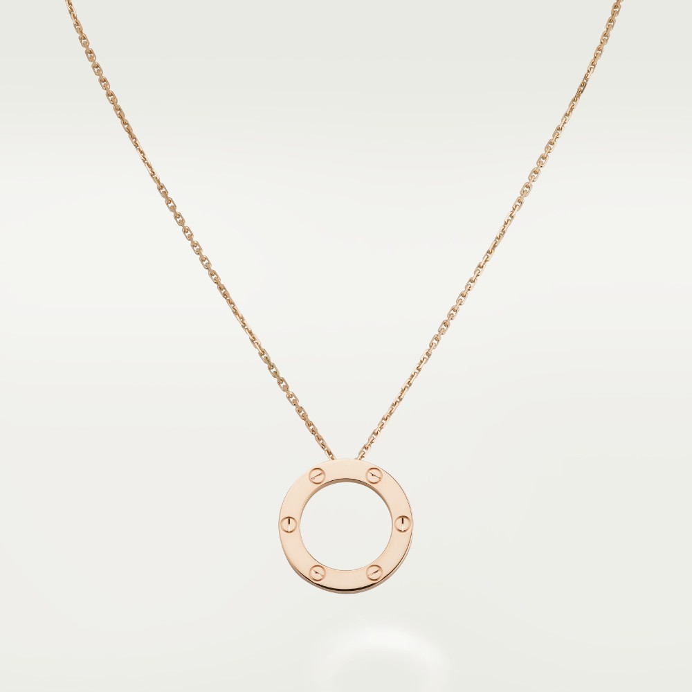 LOVE L420mm/D16mm necklace Rose gold