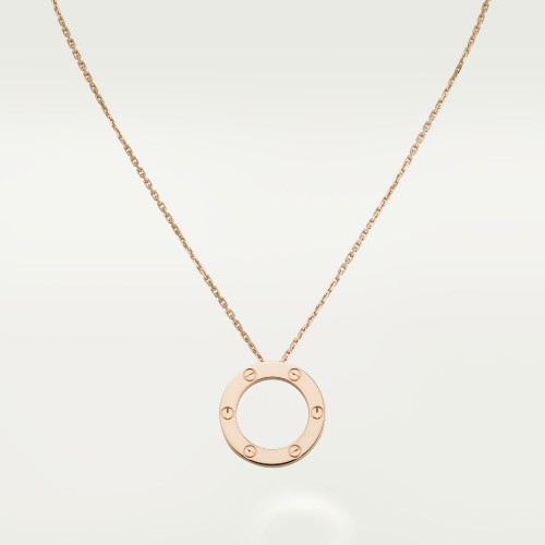 LOVE L420mm/D16mm necklace Rose gold