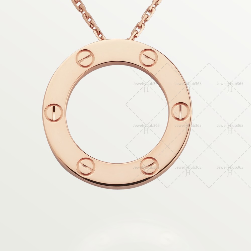 LOVE L420mm/D16mm necklace Rose gold