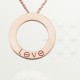 LOVE L420mm/D16mm necklace Rose gold