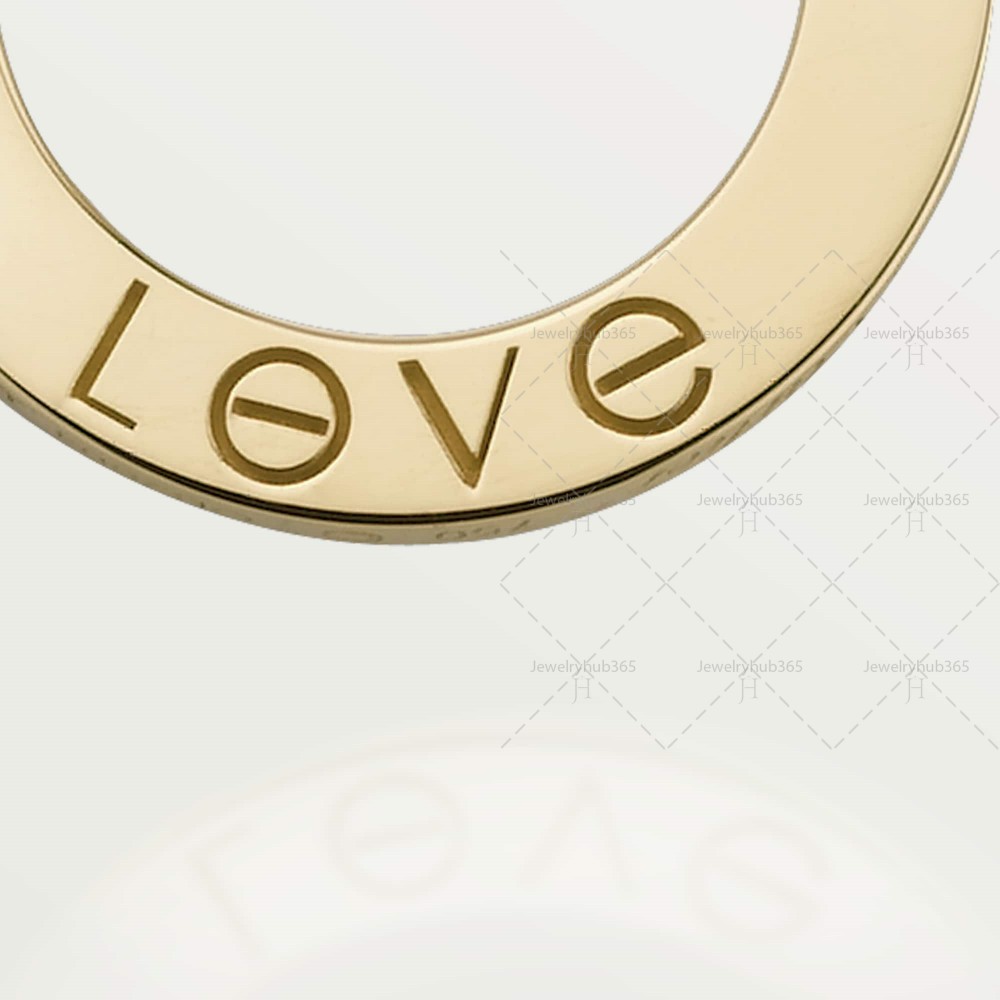 LOVE L420mm necklace 3-Diamond Yellow gold