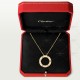 LOVE L420mm necklace 3-Diamond Yellow gold