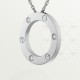 LOVE L420mm necklace 3-Diamond White gold