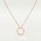 LOVE L420mm necklace 3-Diamond Rose gold