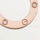 LOVE L420mm necklace 3-Diamond Rose gold