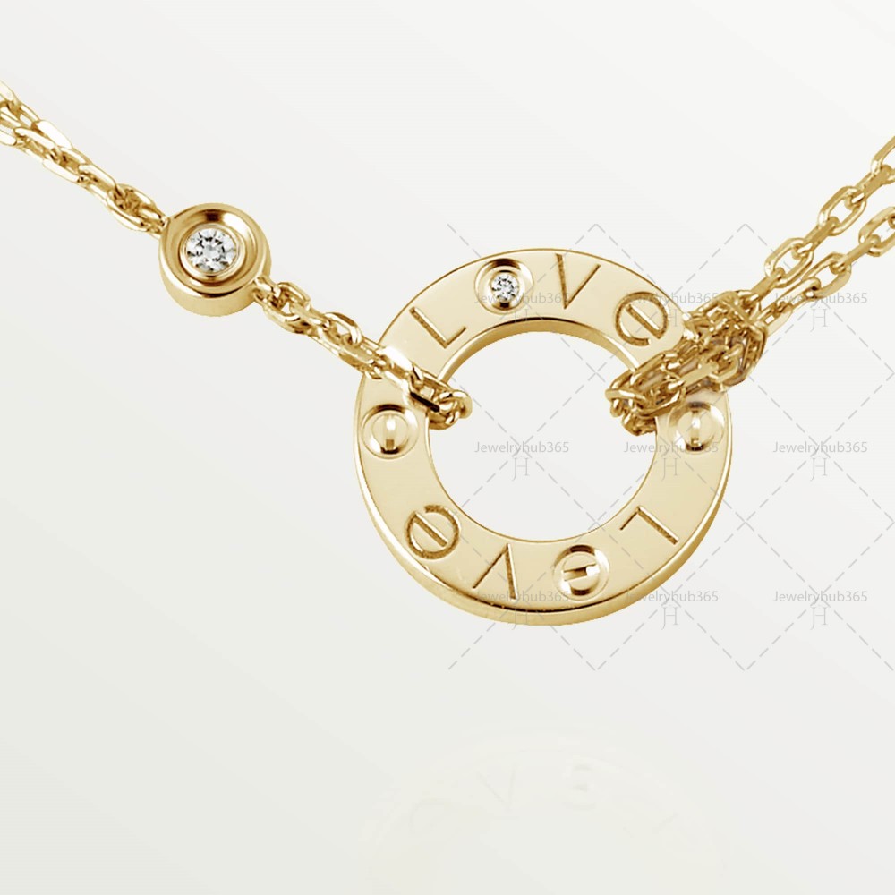 LOVE necklace 2-Diamond Yellow gold