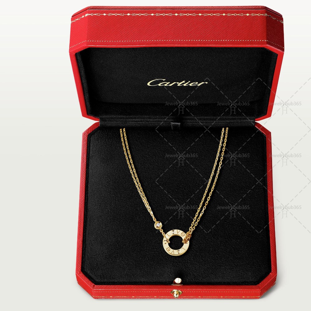 LOVE necklace 2-Diamond Yellow gold