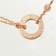 LOVE necklace 2-Diamond Rose gold