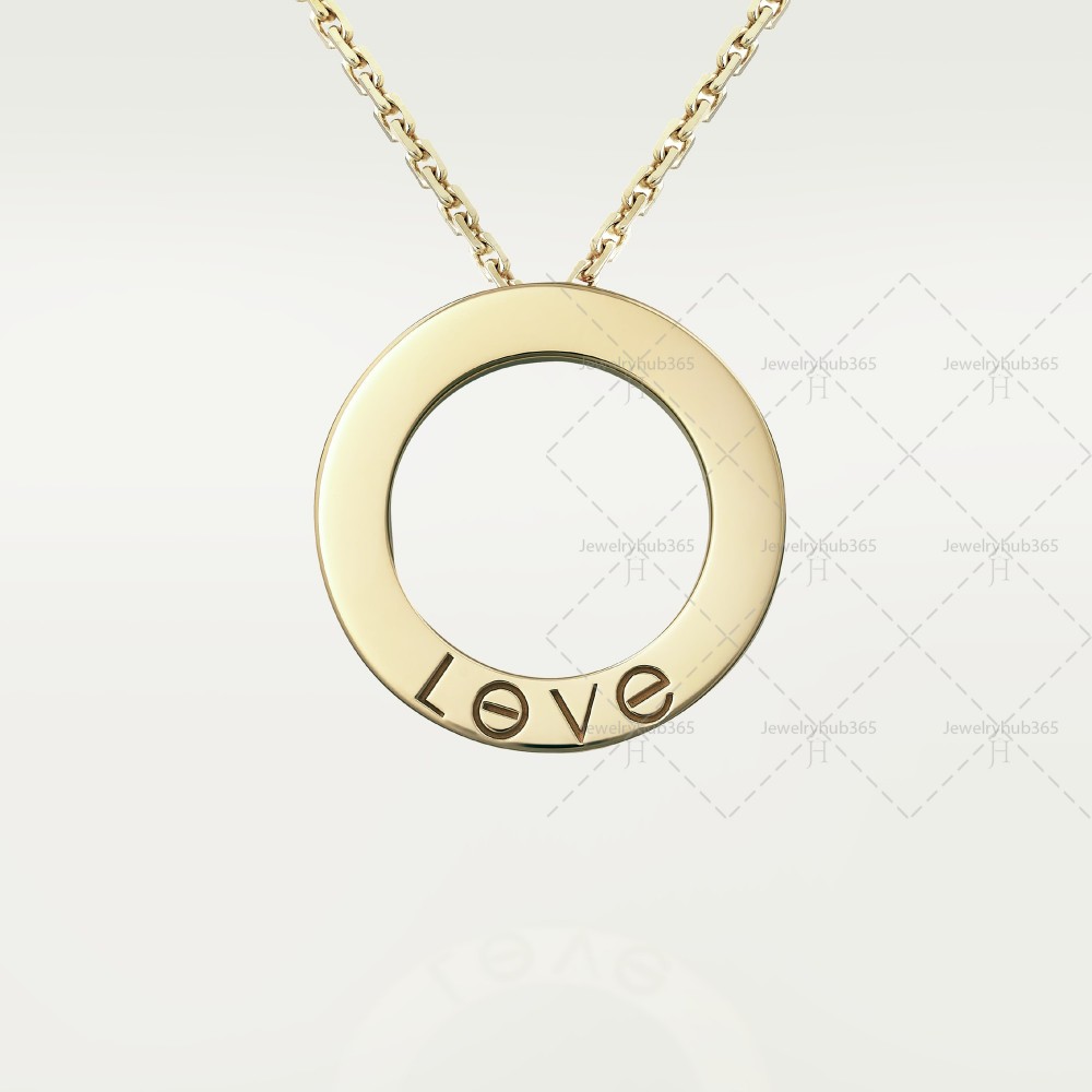 LOVE Diamond-Paved necklace 54-Diamond Yellow gold