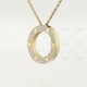 LOVE Diamond-Paved necklace 54-Diamond Yellow gold