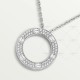 LOVE Diamond-Paved necklace 54-Diamond White gold