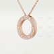 LOVE Diamond-Paved necklace 54-Diamond Rose gold