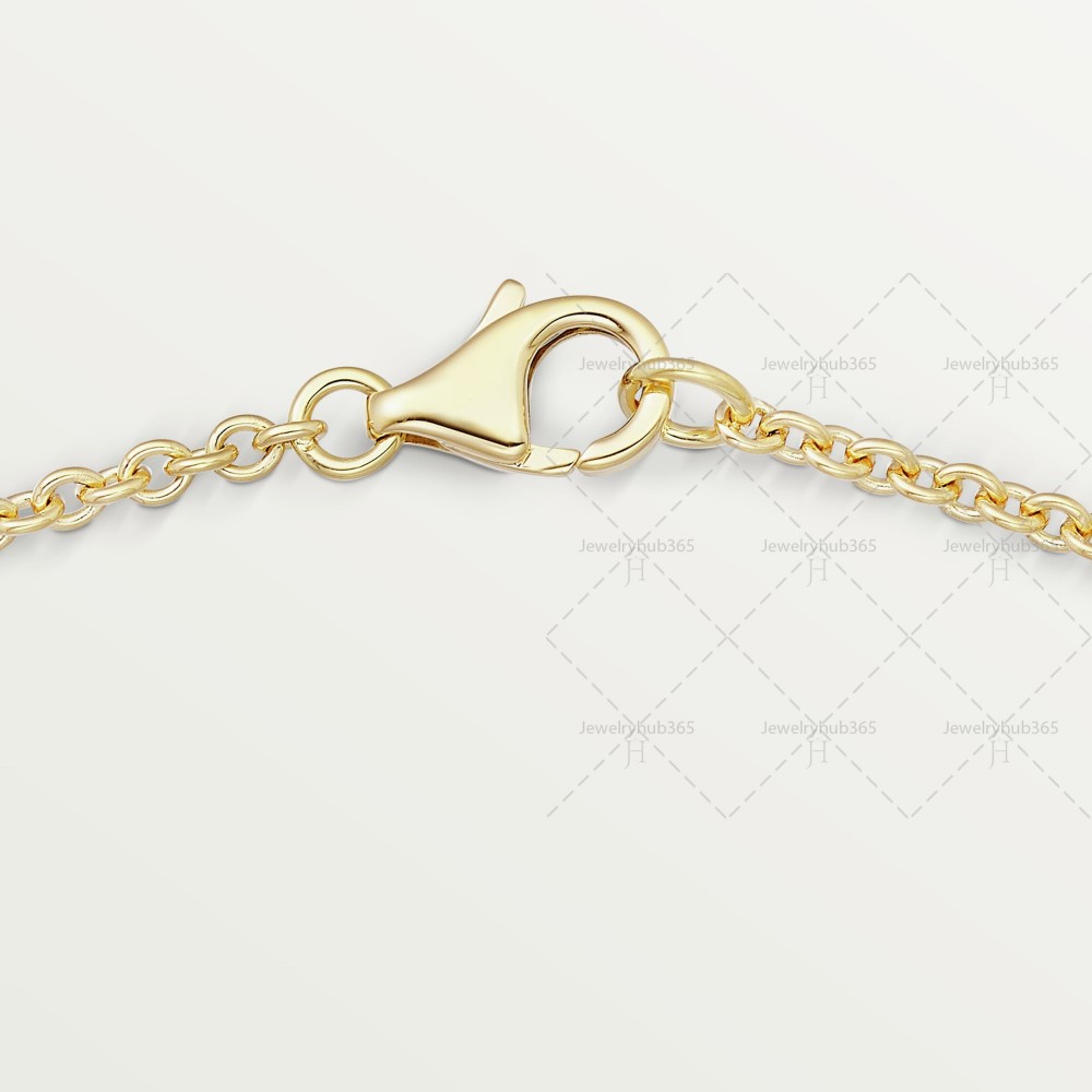 LOVE 2 rings, L440mm D8mm necklace Yellow gold