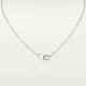 LOVE 2 rings, L440mm D8mm necklace White gold