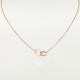 LOVE 2 rings, L440mm D8mm necklace Rose gold