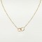 LOVE 2 rings, L420mm D7.6mm necklace 18-Diamond Yellow gold