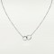 LOVE 2 rings, L420mm D7.6mm necklace 18-Diamond White gold