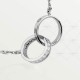 LOVE 2 rings, L420mm D7.6mm necklace 18-Diamond White gold