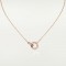 LOVE 2 rings, L410mm D7.6mm necklace 48-Diamond Rose gold