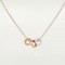 LOVE 3 rings, L370mm D5.6mm necklace 6-Diamond Yellow/White/Rose gold