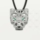 PANTHERE DE L657mm necklace 347-Diamond Emerald Onyx White gold