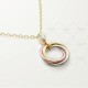 TRINITY L36-40mm D10.7mm necklace 1-Diamond Yellow/White/Rose gold