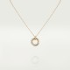 TRINITY necklace 33-Diamond Yellow/White/Rose gold