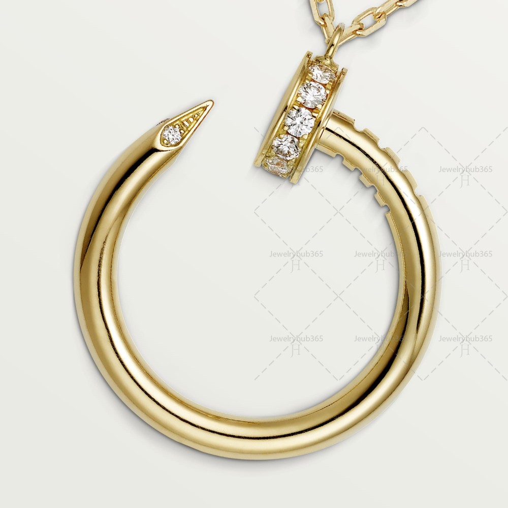 JUSTE UN CLOU W2.2 D14.2mm L38-42cm necklace 14-Diamond Yellow gold