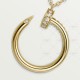 JUSTE UN CLOU W2.2 D14.2mm L38-42cm necklace 14-Diamond Yellow gold