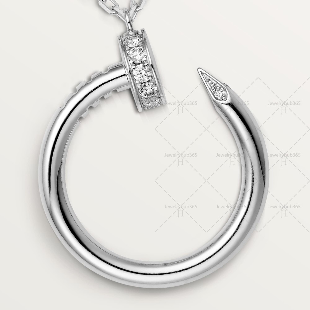 JUSTE UN CLOU W2.2 D14.2mm L38-42cm necklace 14-Diamond White gold