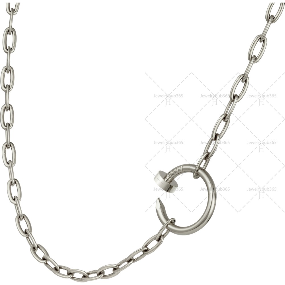 JUSTE UN CLOU L51cm necklace White gold