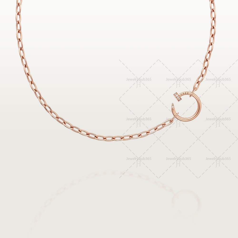 JUSTE UN CLOU L45cm necklace 15-Diamond Rose gold