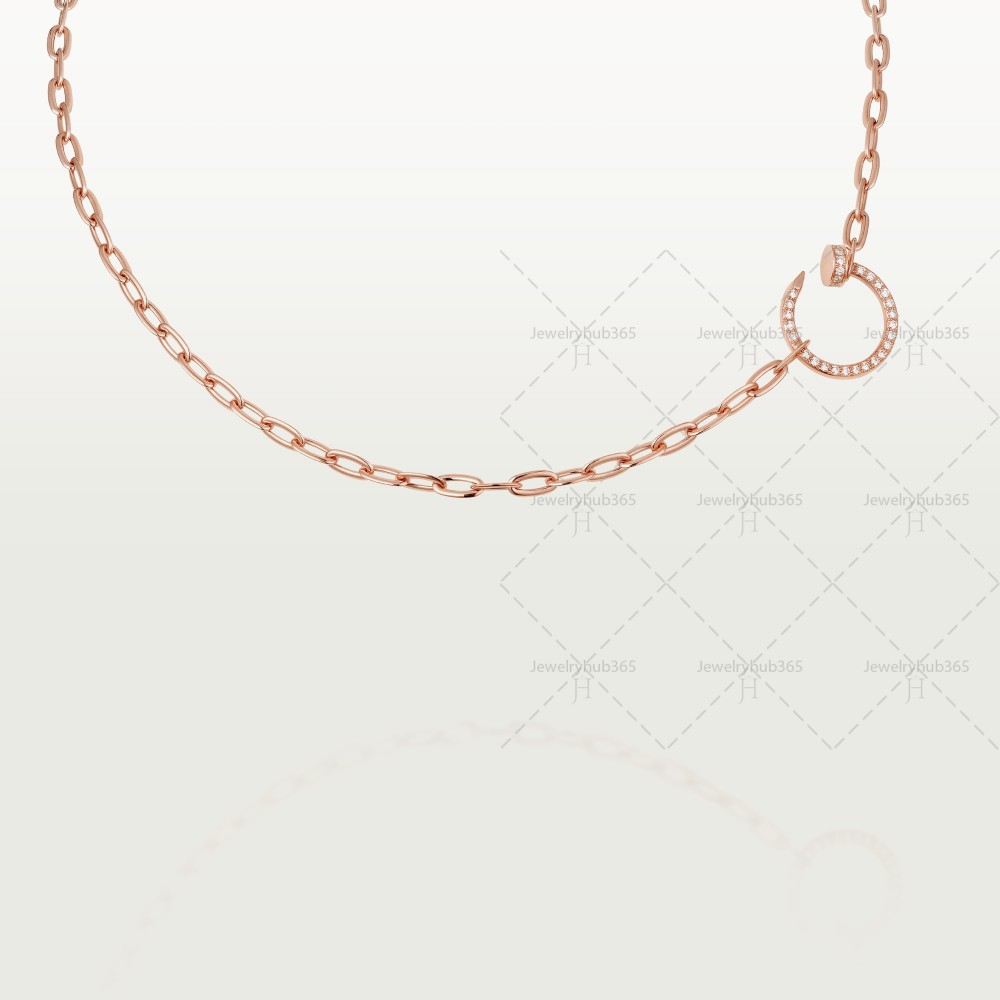 JUSTE UN CLOU W2.2 D14.2mm L45cm necklace 37-Diamond Rose gold