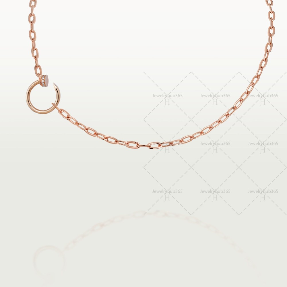 JUSTE UN CLOU W2.2 D14.2mm L45cm necklace 37-Diamond Rose gold