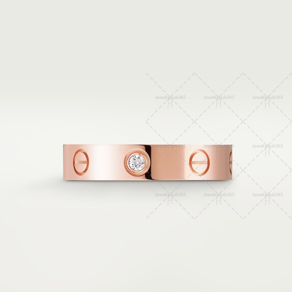 LOVE WEDDING BAND ring 1-Diamond Rose gold