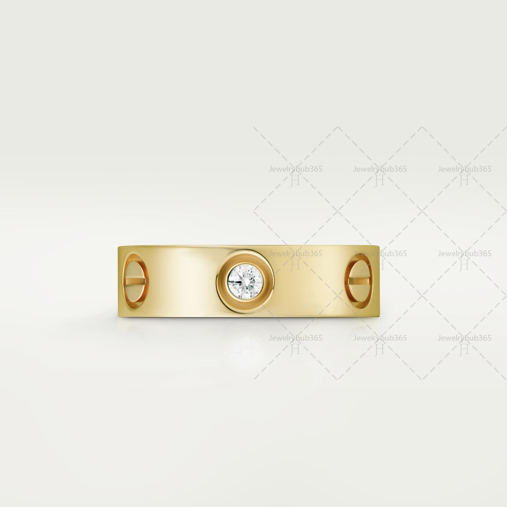 LOVE ring 3-Diamond Yellow gold