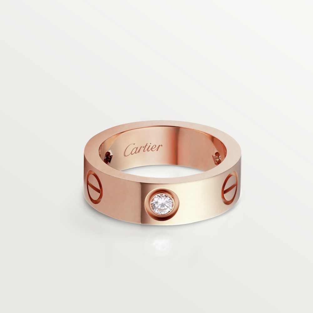 LOVE ring 3-Diamond Rose gold