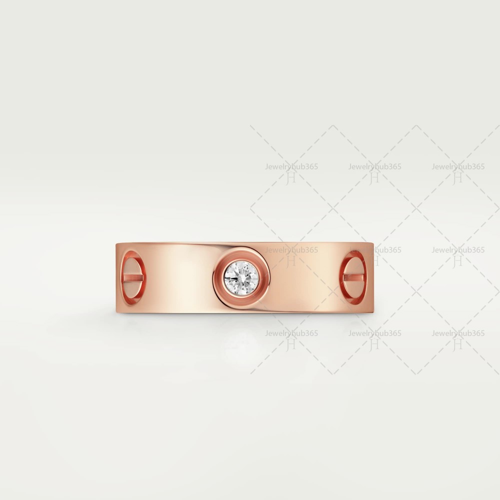 LOVE ring 3-Diamond Rose gold