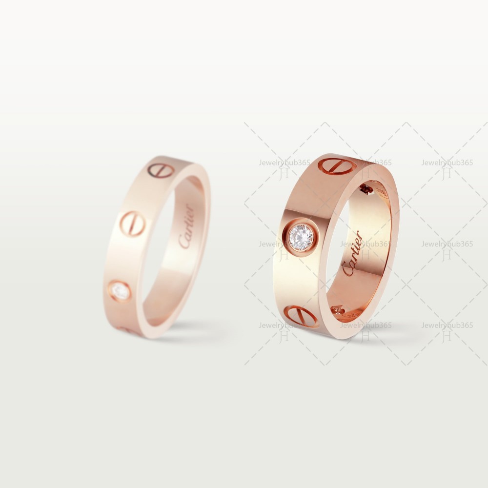 LOVE ring 3-Diamond Rose gold