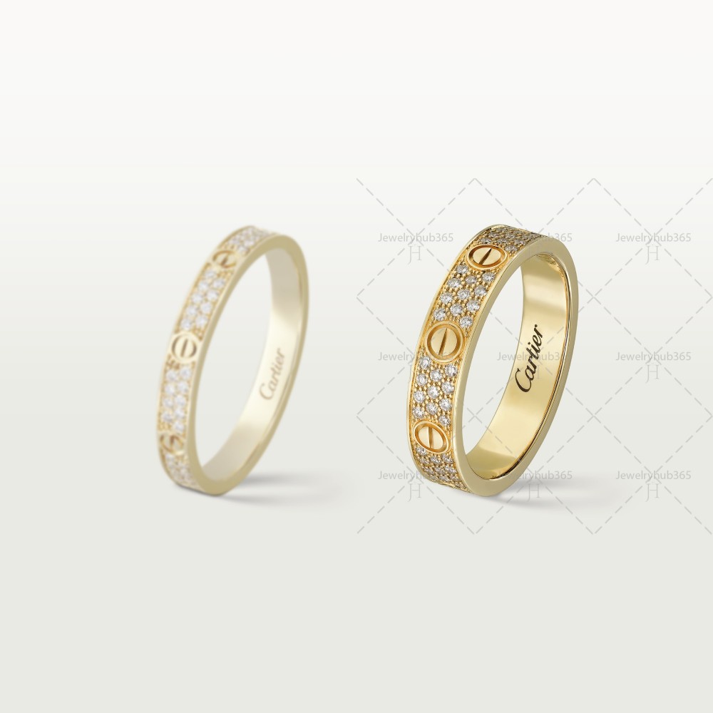 LOVE WEDDING BAND, DIAMOND-PAVED ring 88-Diamond Yellow gold