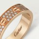 LOVE WEDDING BAND, DIAMOND-PAVED ring 88-Diamond Rose gold