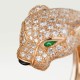 PANTHERE DE W11.05mm ring 137-Diamond Emerald Onyx Rose gold