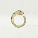 PANTHERE DE W11.05mm ring 242-Diamond Emerald Onyx Yellow gold