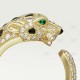 PANTHERE DE W11.05mm ring 242-Diamond Emerald Onyx Yellow gold