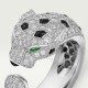 PANTHERE DE W11.05mm ring 242-Diamond Emerald Onyx White gold