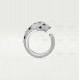 PANTHERE DE W11.05mm ring 242-Diamond Emerald Onyx White gold